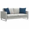 VidaXL coussins de canapé 2 pcs bleu 50 x 50 cm tissu