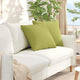 VidaXL coussins de canapé 2 pcs tissu vert clair 50 x 50 cm