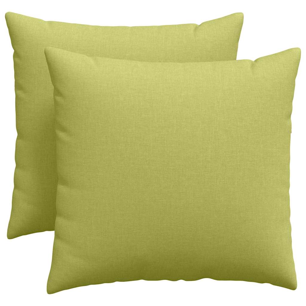 VidaXL coussins de canapé 2 pcs tissu vert clair 50 x 50 cm