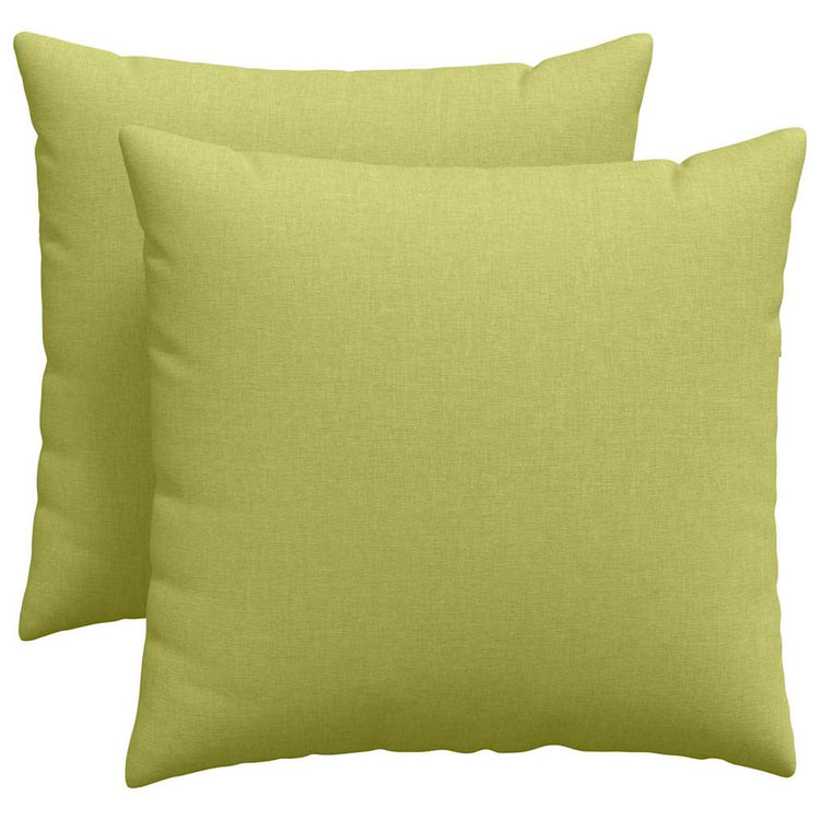 VidaXL coussins de canapé 2 pcs tissu vert clair 50 x 50 cm