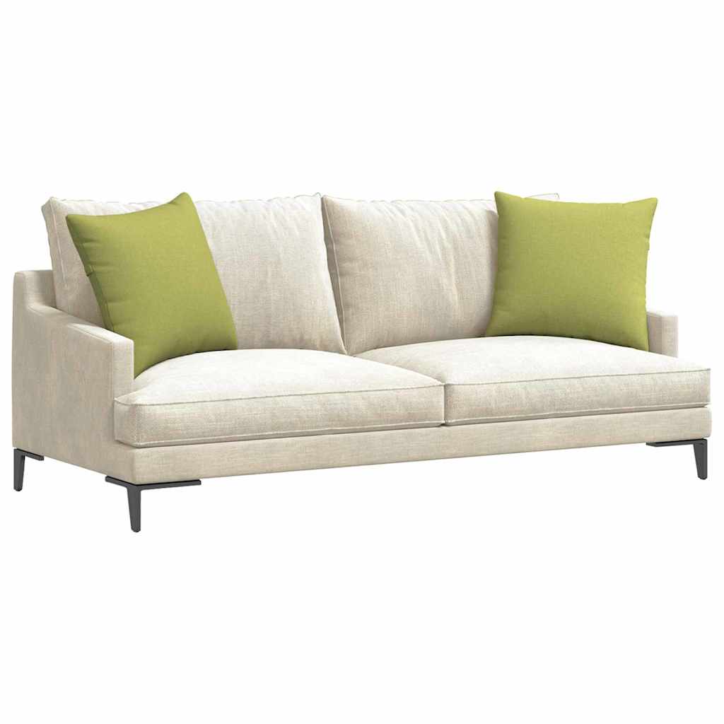 VidaXL coussins de canapé 2 pcs tissu vert clair 50 x 50 cm