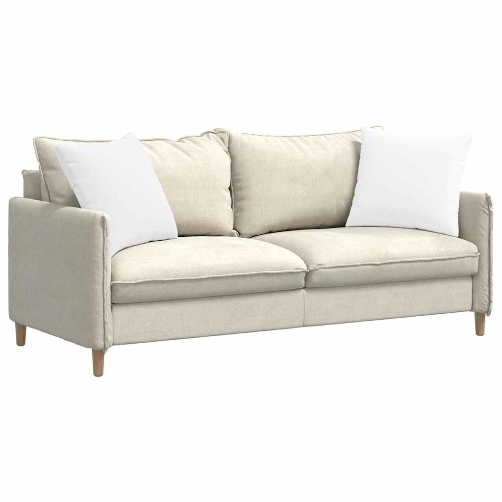 VidaXL coussins de canapé 2 pcs blanc 50 x 50 cm tissu