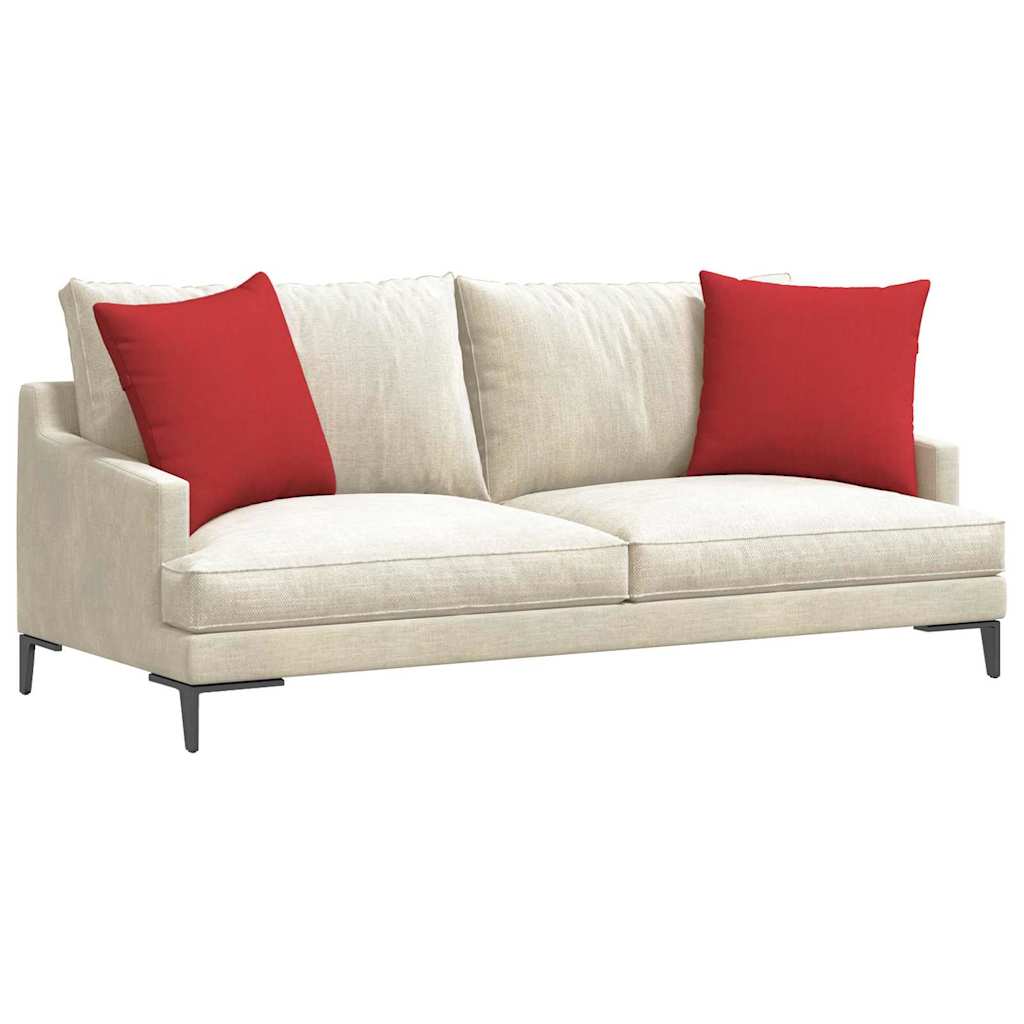 VidaXL coussins de canapé 2 pcs rouge 50 x 50 cm tissu