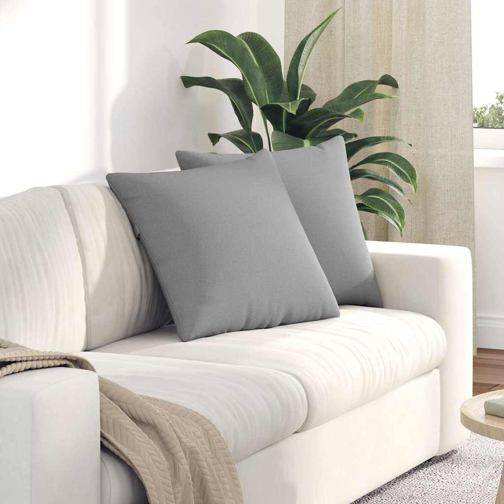 VidaXL coussins de canapé 2 pcs gris nuage 50 x 50 cm tissu