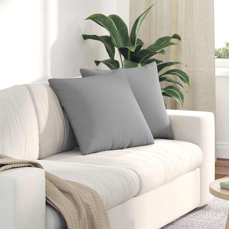 VidaXL coussins de canapé 2 pcs gris nuage 50 x 50 cm tissu