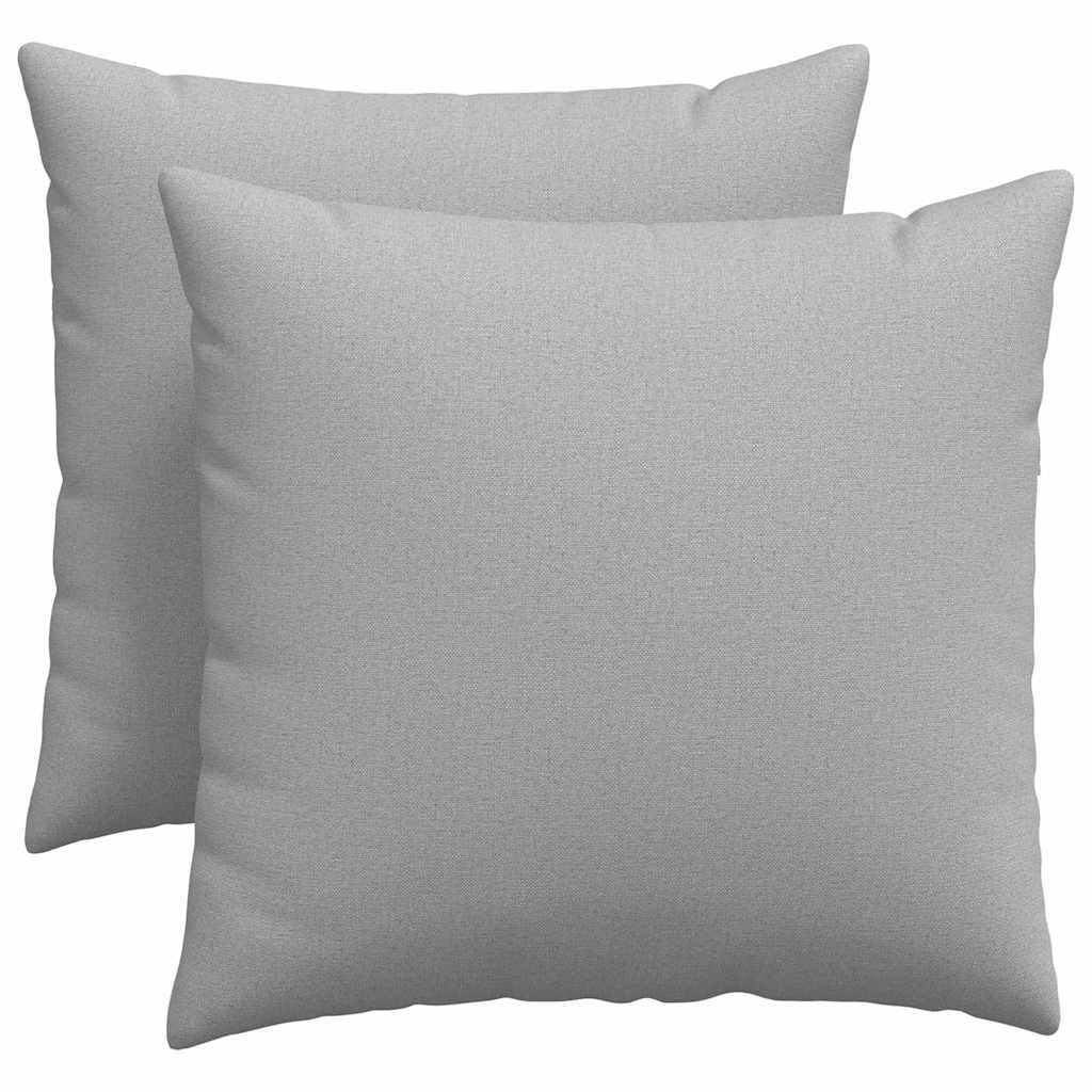 VidaXL coussins de canapé 2 pcs gris nuage 50 x 50 cm tissu