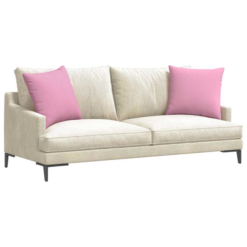 VidaXL coussins de canapé 2 pcs rose 50 x 50 cm tissu