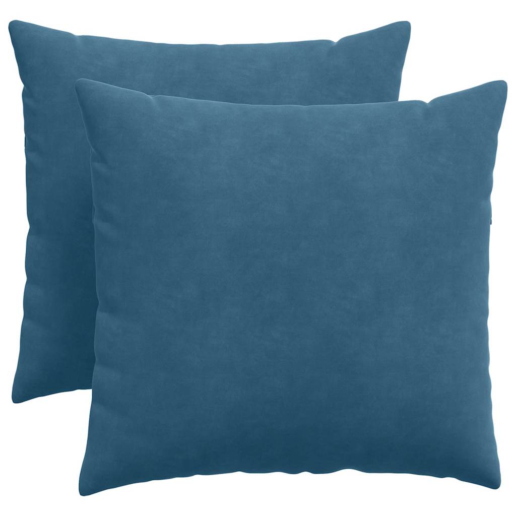 VidaXL coussins de canapé 2 pièces bleu 50 x 50 cm tissu corde