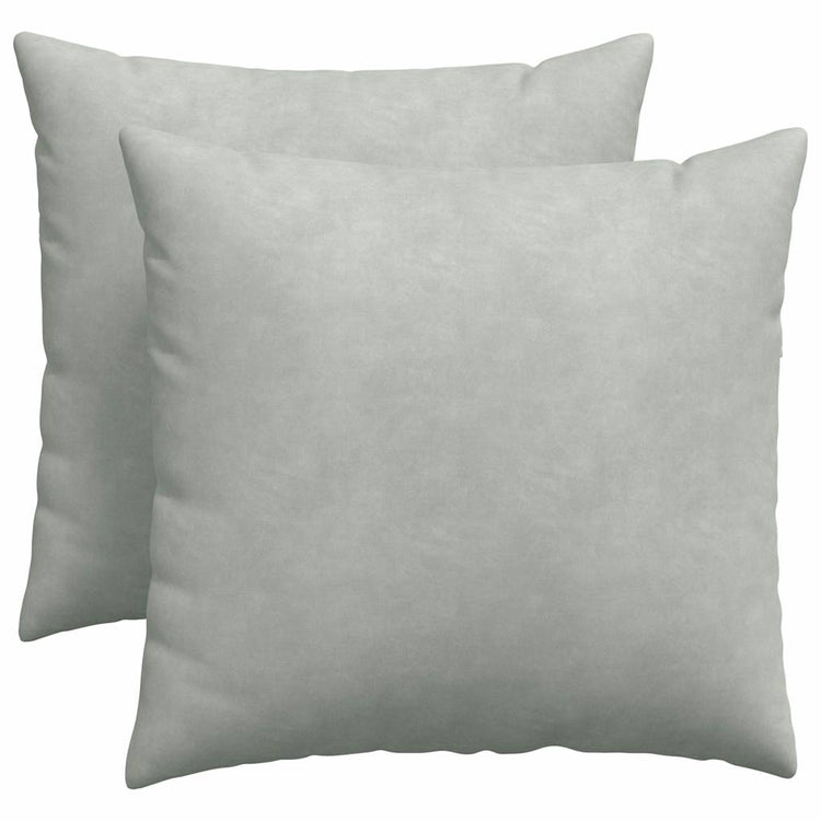 VidaXL coussins de canapé 2 pièces gris clair 50 x 50 cm tissu corde