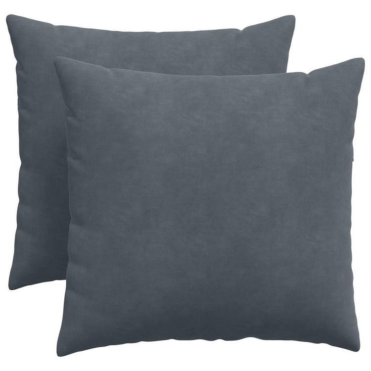 VidaXL coussins de canapé 2 pièces tissu corde gris foncé 50 x 50 cm