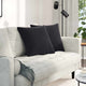 VidaXL coussins de canapé 2 pièces noir 50 x 50 cm tissu corde