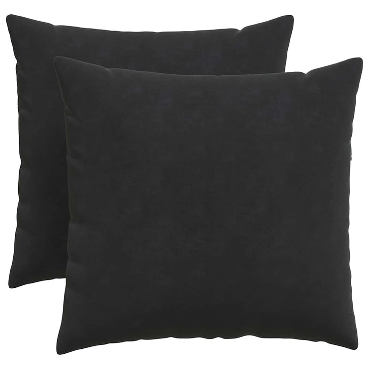 VidaXL coussins de canapé 2 pièces noir 50 x 50 cm tissu corde