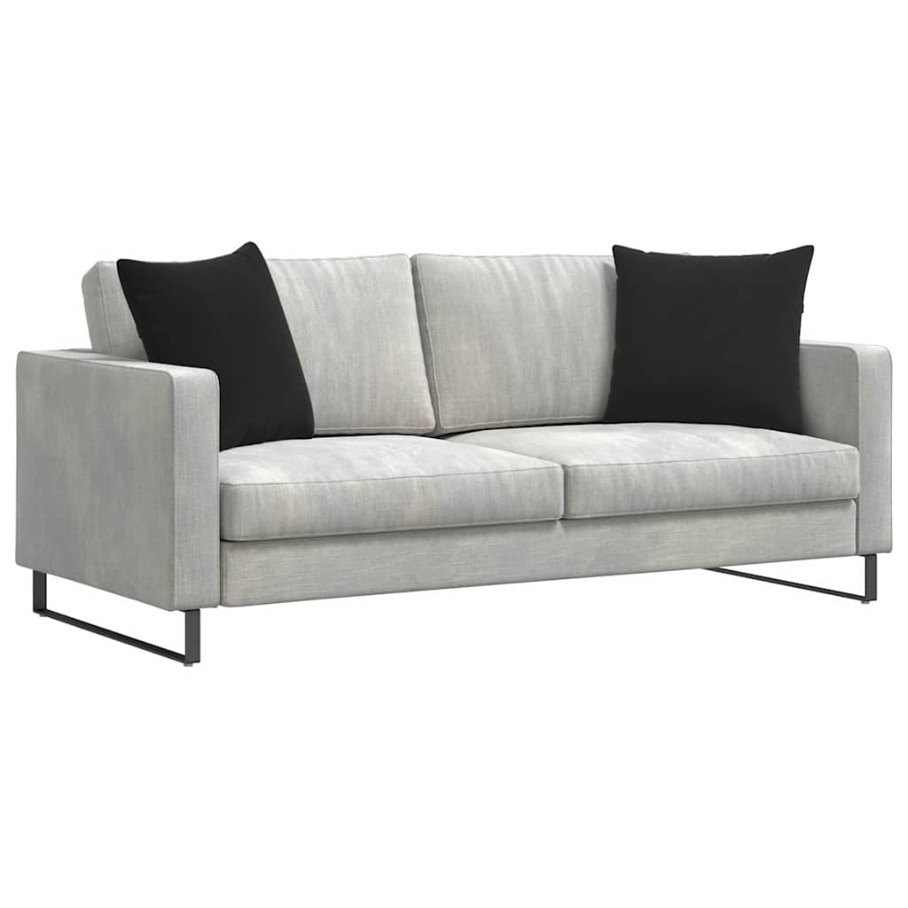 VidaXL coussins de canapé 2 pièces noir 50 x 50 cm tissu corde
