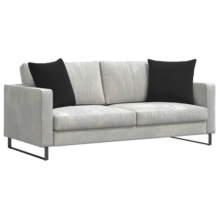 VidaXL coussins de canapé 2 pièces noir 50 x 50 cm tissu corde