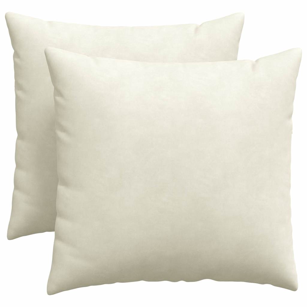 VidaXL coussins de canapé 2 pièces crème 50 x 50 cm tissu corde