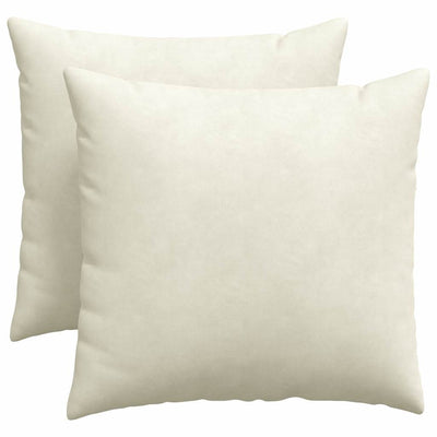 VidaXL coussins de canapé 2 pièces crème 50 x 50 cm tissu corde