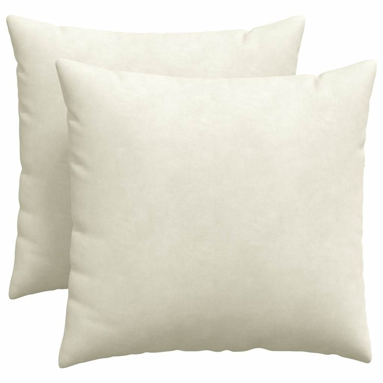 VidaXL coussins de canapé 2 pièces crème 50 x 50 cm tissu corde
