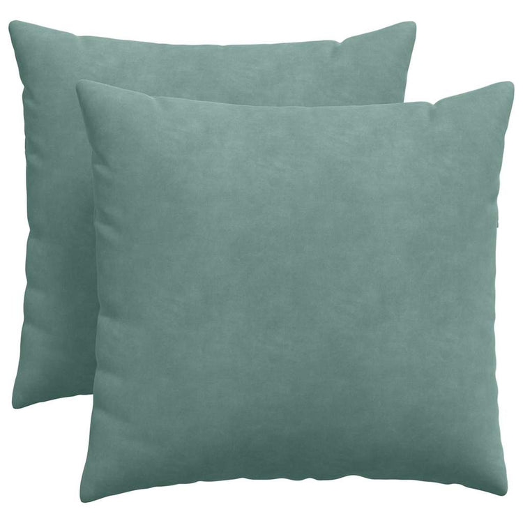 VidaXL coussins de canapé, 2 pièces, vert d'eau, tissu corde 50 x 50 cm