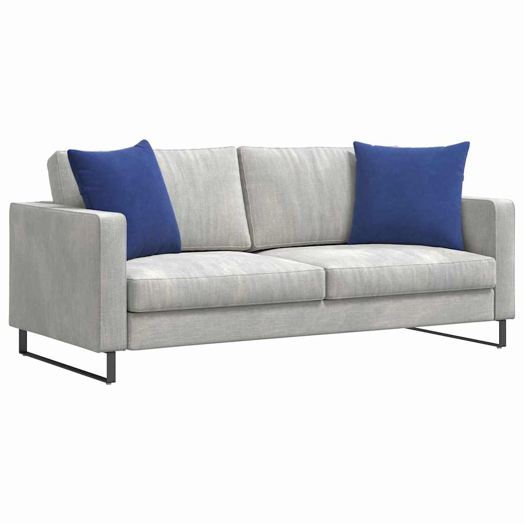 VidaXL coussins de canapé, 2 pièces, bleu police, tissu corde 50 x 50 cm