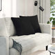 VidaXL coussins de canapé 2 pièces tissu noir 50 x 50 cm