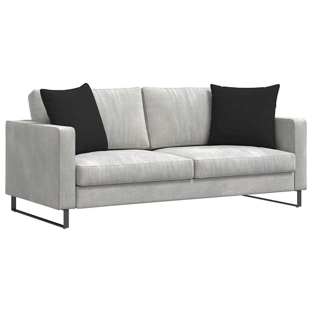 VidaXL coussins de canapé 2 pièces tissu noir 50 x 50 cm