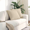 VidaXL coussins de canapé 2 pièces crème 50 x 50 cm tissu