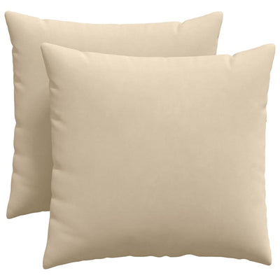 VidaXL coussins de canapé 2 pièces crème 50 x 50 cm tissu