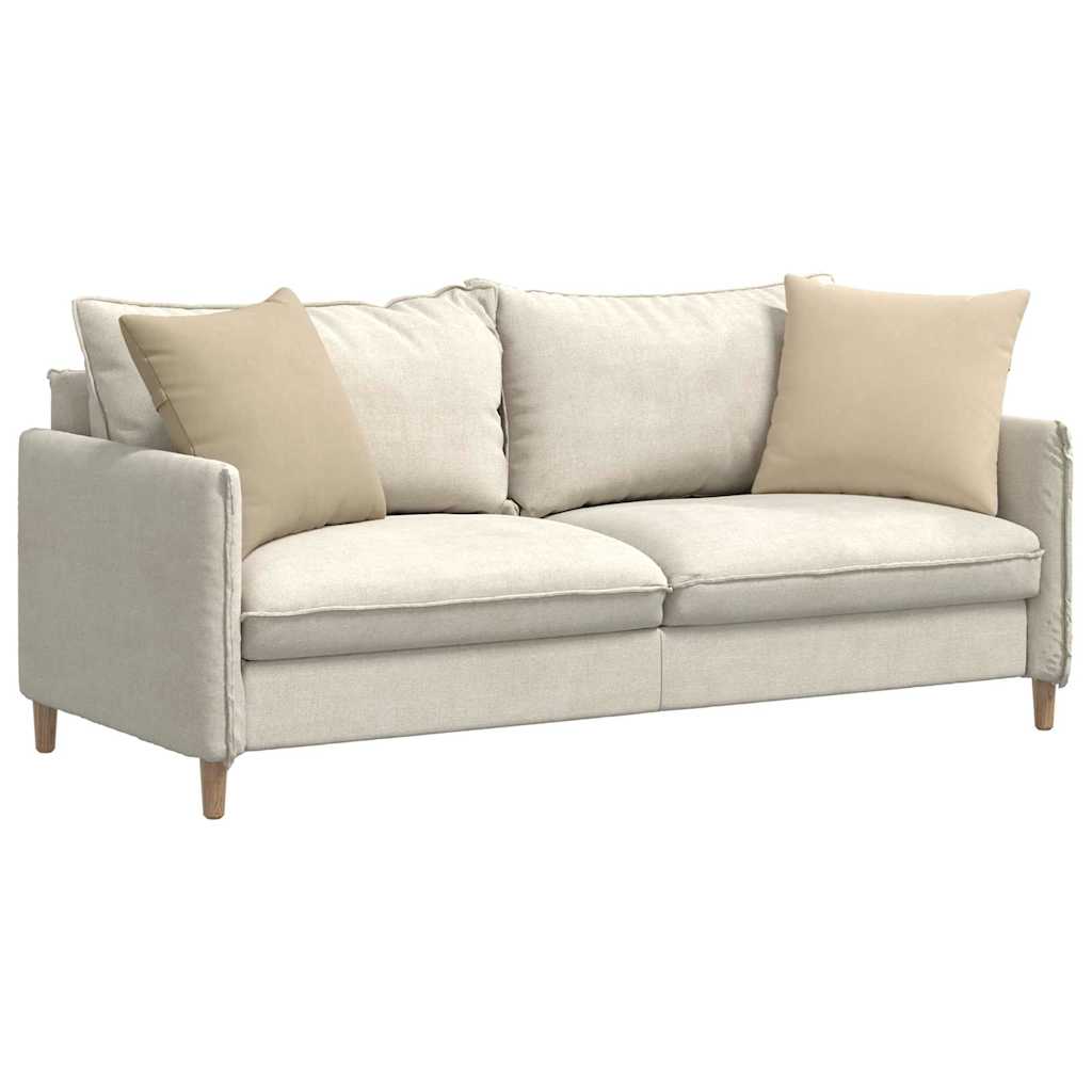 VidaXL coussins de canapé 2 pièces crème 50 x 50 cm tissu