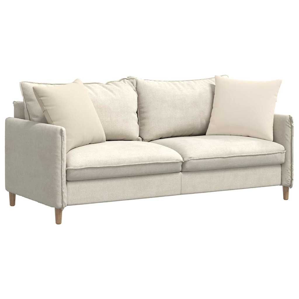 VidaXL coussins de canapé 2 pièces beige 50 x 50 cm tissu