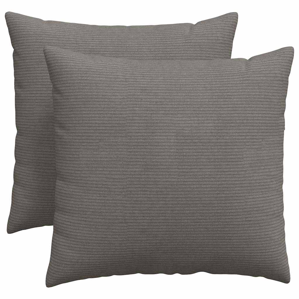 VidaXL coussins de canapé 2 pièces gris clair 50 x 50 cm tissu corde