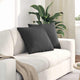 VidaXL coussins de canapé 2 pièces tissu corde gris foncé 50 x 50 cm