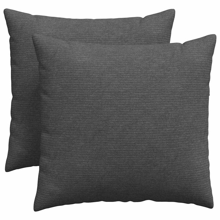 VidaXL coussins de canapé 2 pièces tissu corde gris foncé 50 x 50 cm