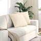 VidaXL coussins de canapé 2 pièces crème 50 x 50 cm tissu corde
