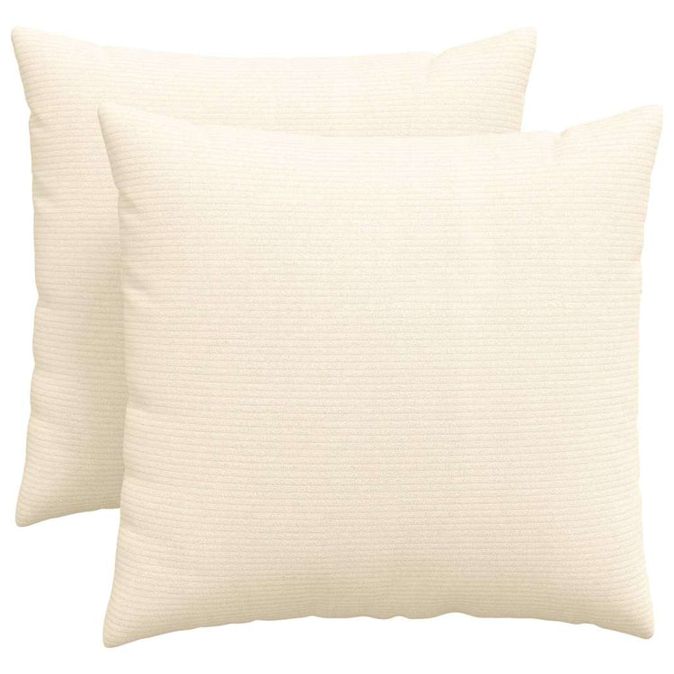 VidaXL coussins de canapé 2 pièces crème 50 x 50 cm tissu corde