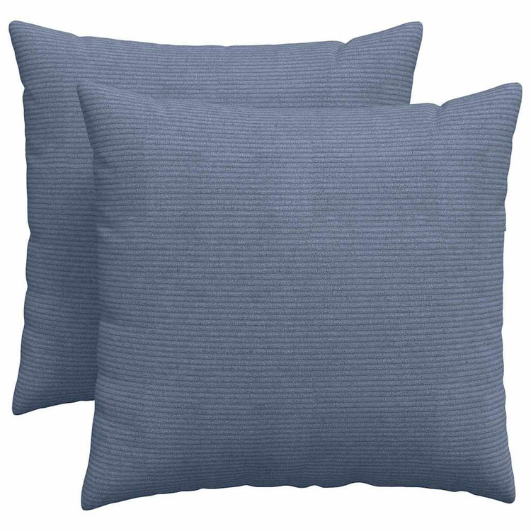 VidaXL coussins de canapé 2 pièces bleu 50 x 50 cm tissu corde