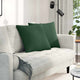 VidaXL coussins de canapé 2 pièces tissu corde vert foncé 50 x 50 cm