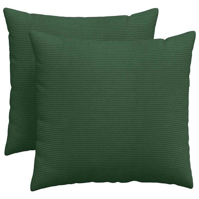 VidaXL coussins de canapé 2 pièces tissu corde vert foncé 50 x 50 cm