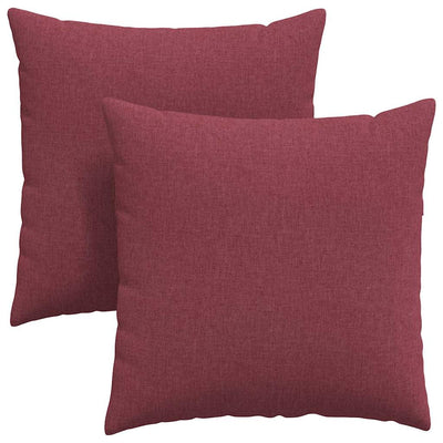 VidaXL coussins de canapé 2 pcs vin rouge 60 x 60 cm tissu