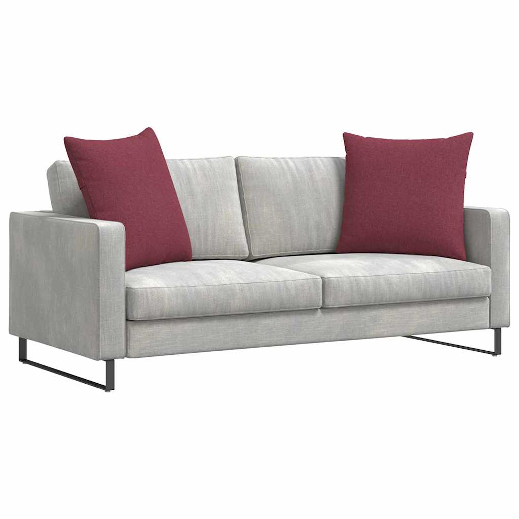 VidaXL coussins de canapé 2 pcs vin rouge 60 x 60 cm tissu