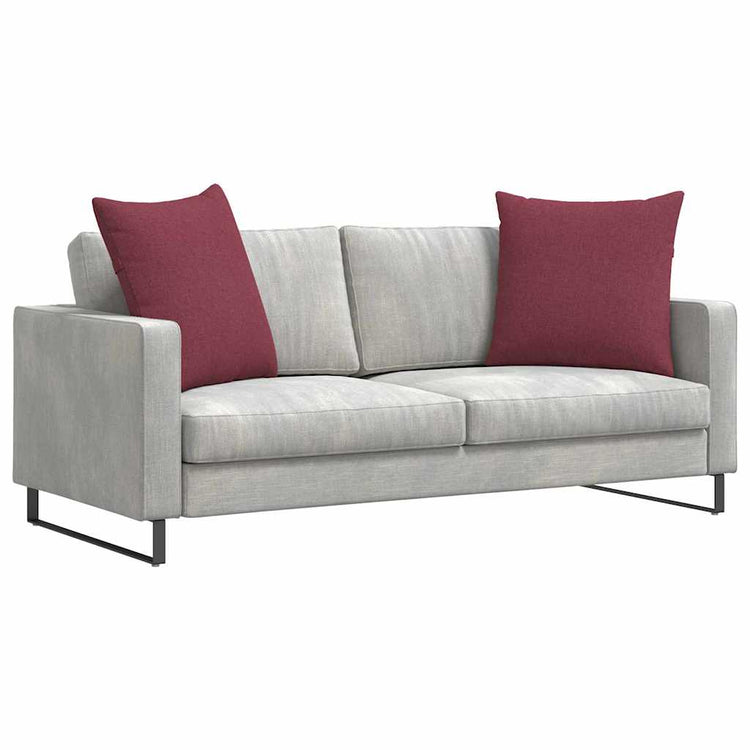 VidaXL coussins de canapé 2 pcs vin rouge 60 x 60 cm tissu