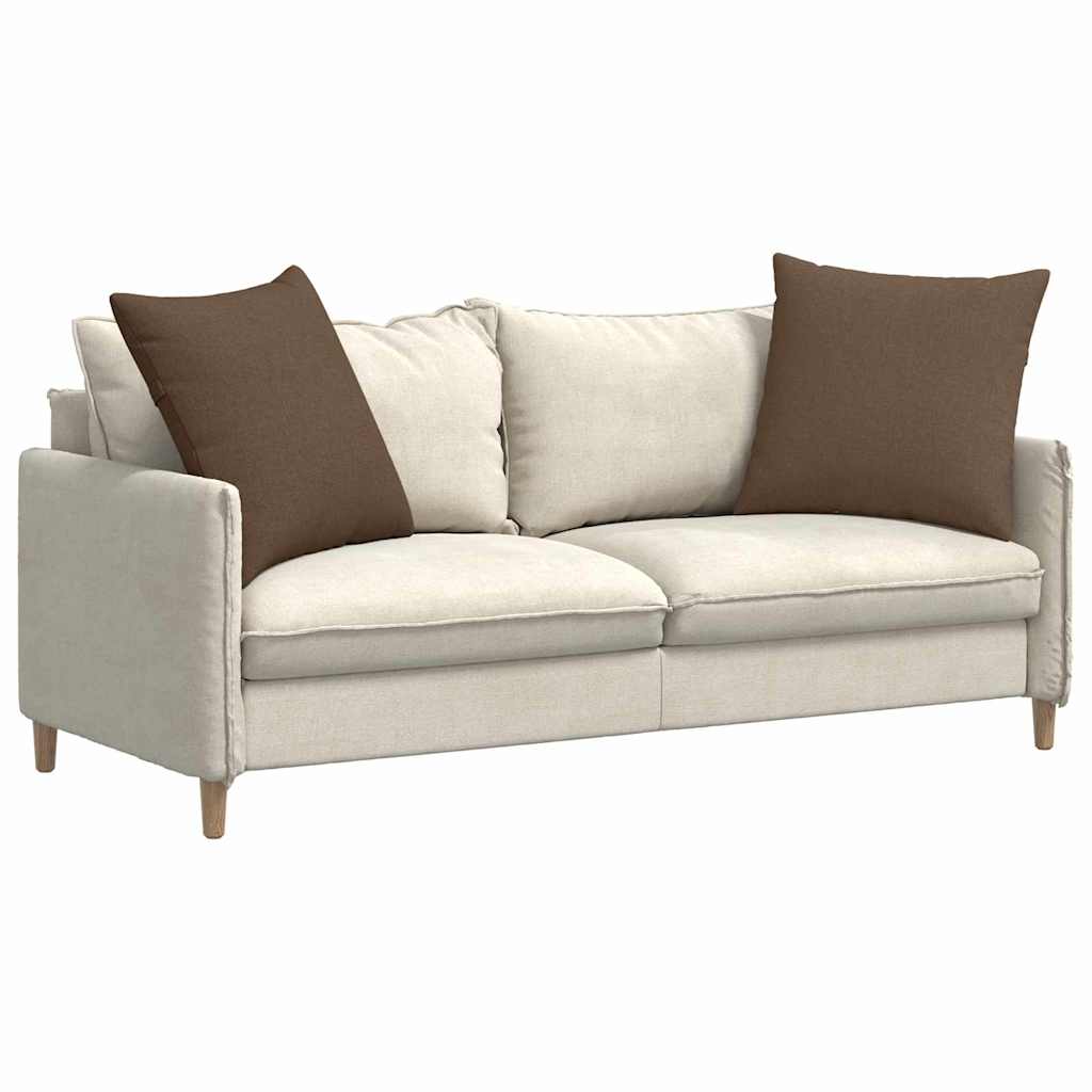 VidaXL coussins de canapé 2 pcs marron 60 x 60 cm tissu