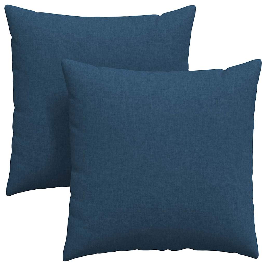 VidaXL coussins de canapé 2 pcs bleu 60 x 60 cm tissu