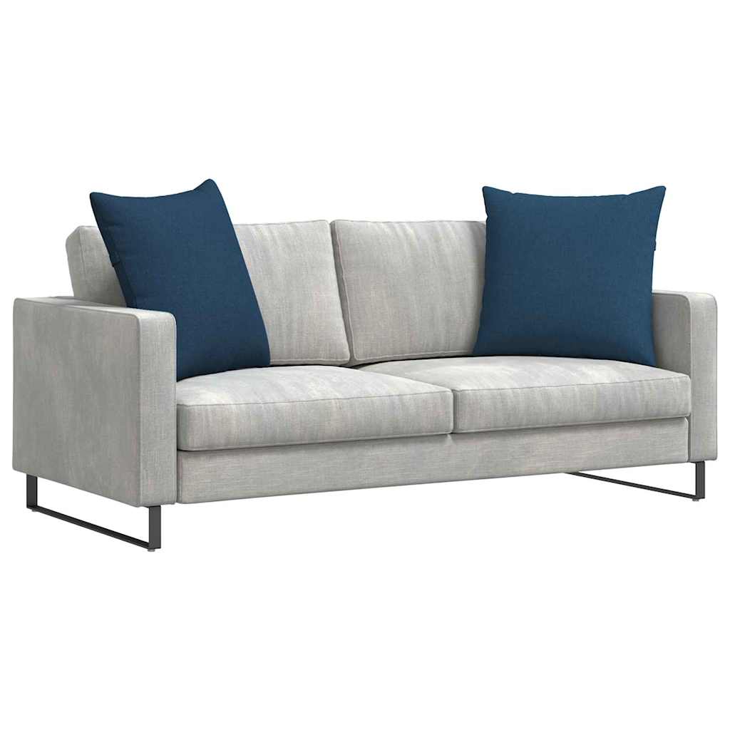 VidaXL coussins de canapé 2 pcs bleu 60 x 60 cm tissu