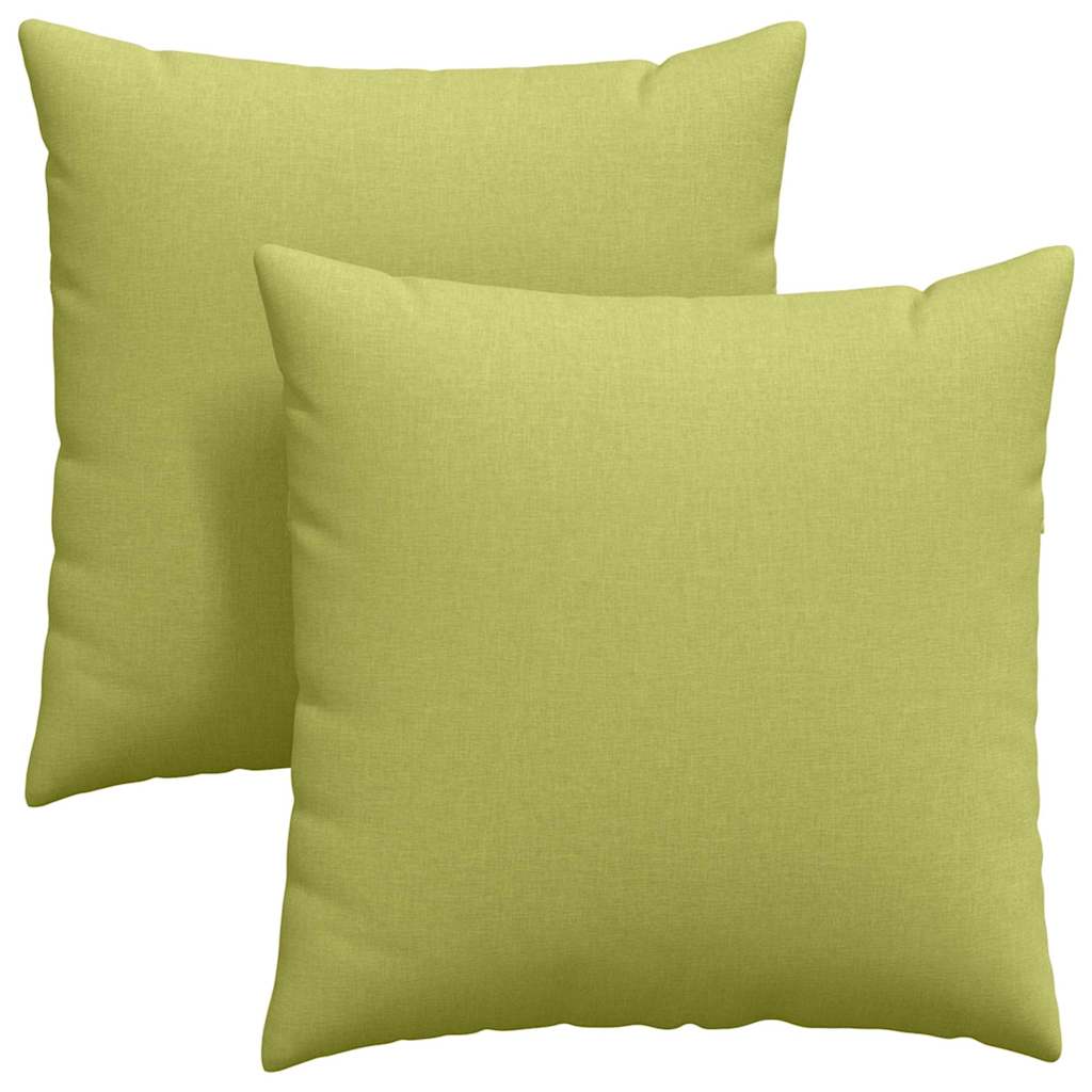 VidaXL coussins de canapé 2 pcs tissu vert clair 60 x 60 cm