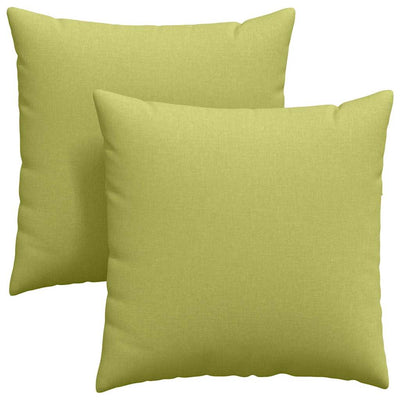 VidaXL coussins de canapé 2 pcs tissu vert clair 60 x 60 cm