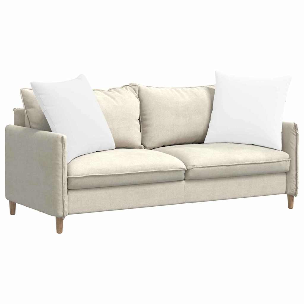 VidaXL coussins de canapé 2 pcs blanc 60 x 60 cm tissu