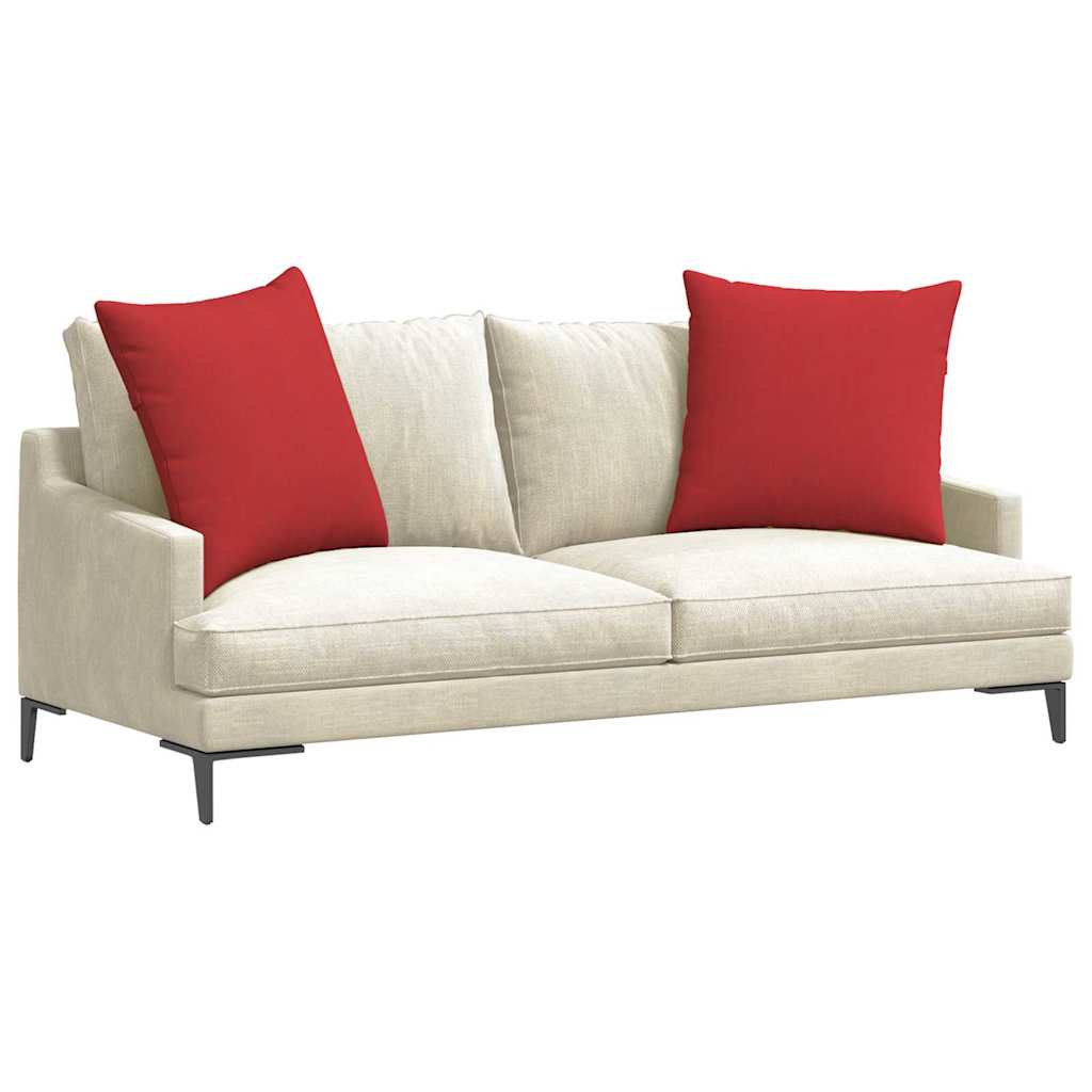 VidaXL coussins de canapé 2 pcs rouge 60 x 60 cm tissu