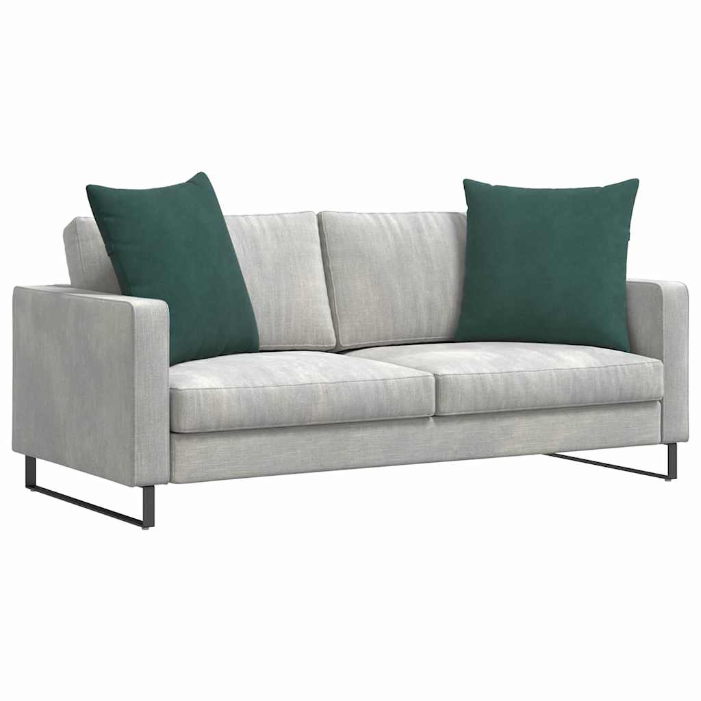 VidaXL coussins de canapé 2 pièces tissu corde vert foncé 60 x 60 cm