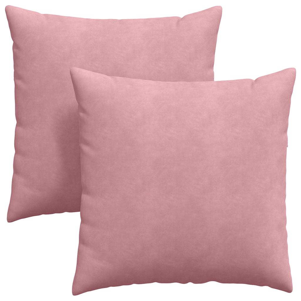 VidaXL coussins de canapé 2 pièces rose 60 x 60 cm tissu corde