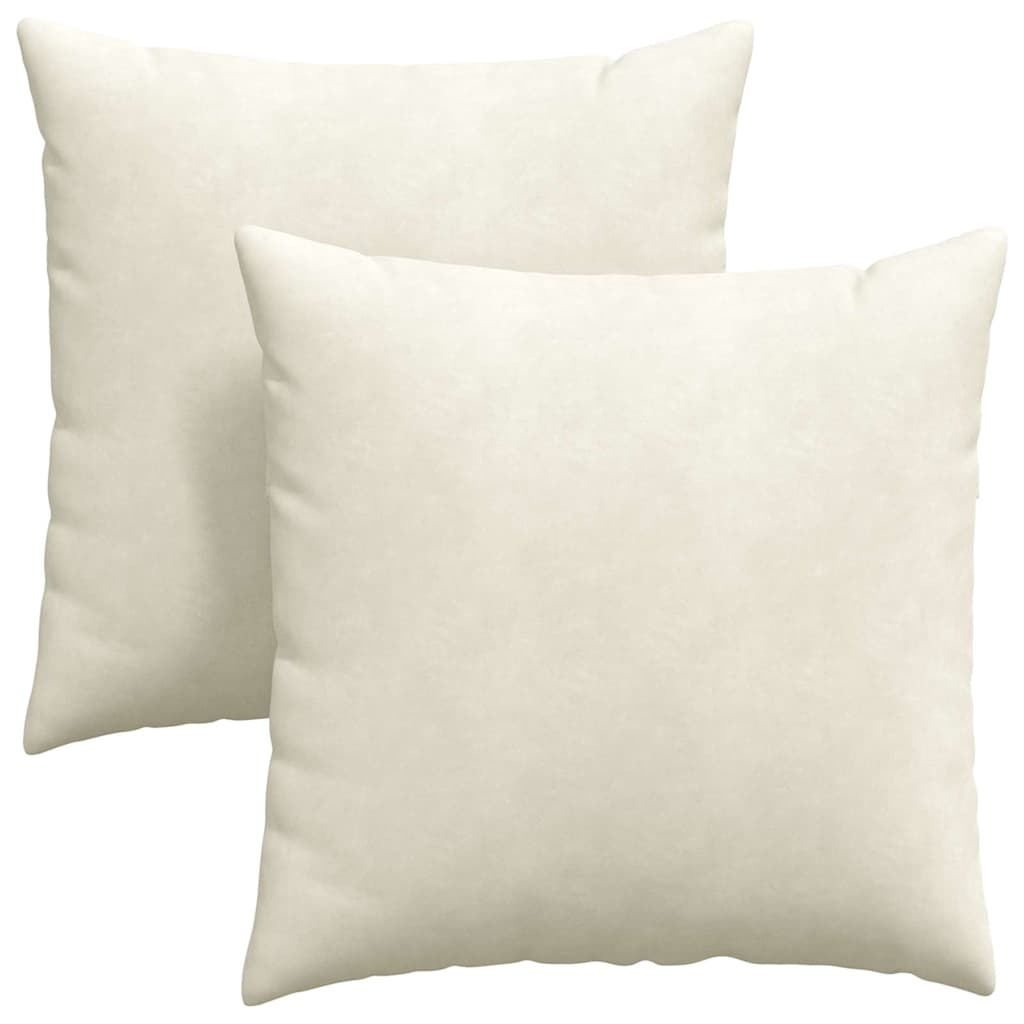 VidaXL coussins de canapé 2 pièces crème 60 x 60 cm tissu corde